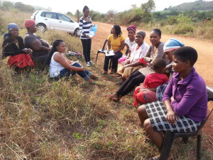Research assistants in Limpopo during one of their weekly reporting meetings.